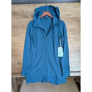 Ibex Hoodie Womens Small Green Merino Wool FW23 Shak Long Sleeve Hood Zip Up NWT